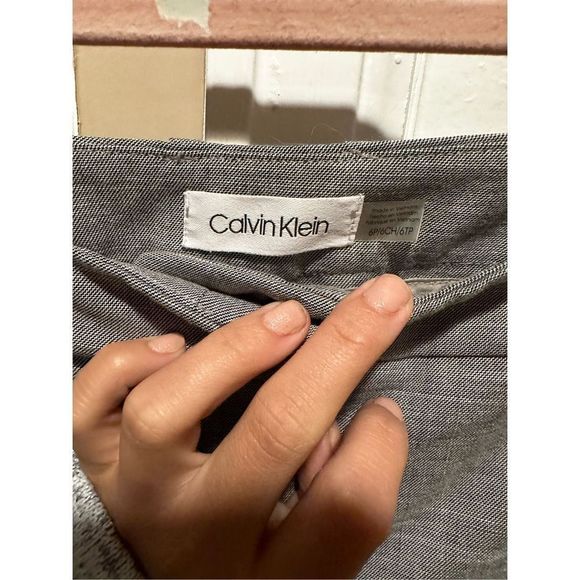 Calvin Klein Modern Essential Ankle Dress Pants Suit Separates in Heathered Grey - Picture 4 of 4